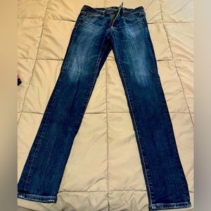 Straight Leg Dark Denim Jeans